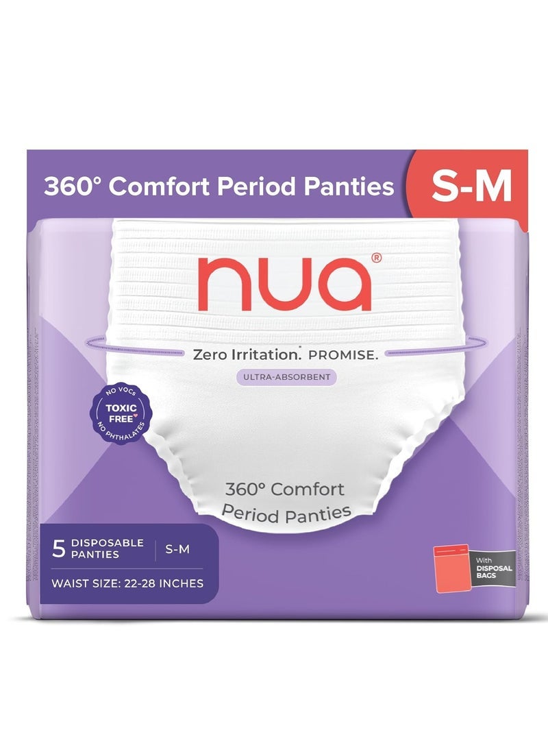 نوا بين عشية وضحاها سراويل الدورة الشهرية المتاح | عبوة من 5 | (S - M) | امتصاص التدفق الثقيل | حماية مانعة للتسرب | سرية وآمنة | تنفس | لا طفح جلدي | لا إزعاج - Image 1