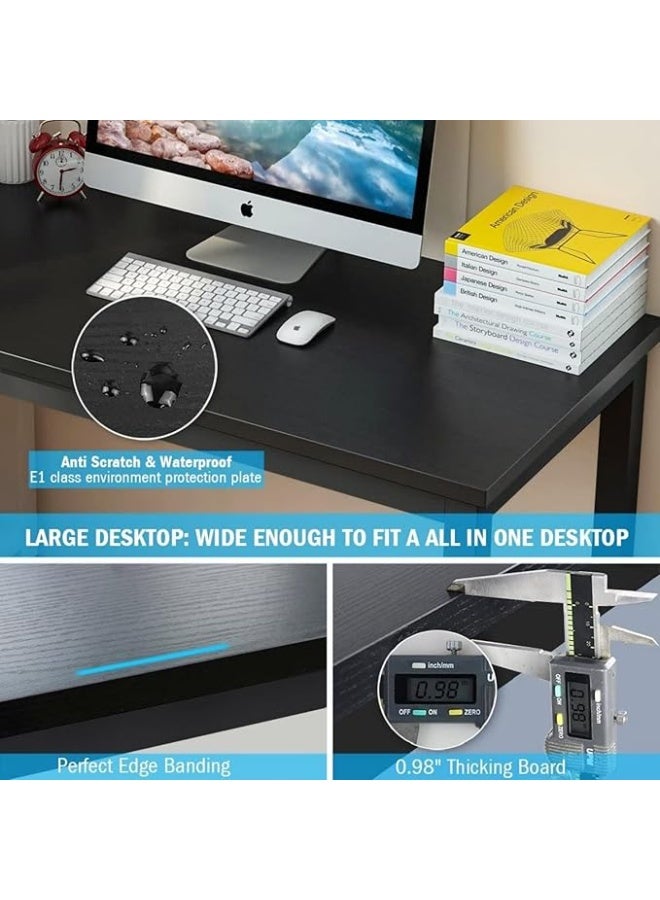 Computer Desk 120 * 60cm, Computer Laptop Table Desk Office Desk Study Writing Desk Easy Assembly, Computer Desk Modern Simple Style for Home Office - Image 5
