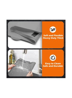 KASTWAVE Griddle Silicone Mat, 17" Magnetic Protective Cover Mats for Blackstone, Heavy Duty Food Grade Silicone Griddle Mat, Blackstone accessories, Grey  - Image 3