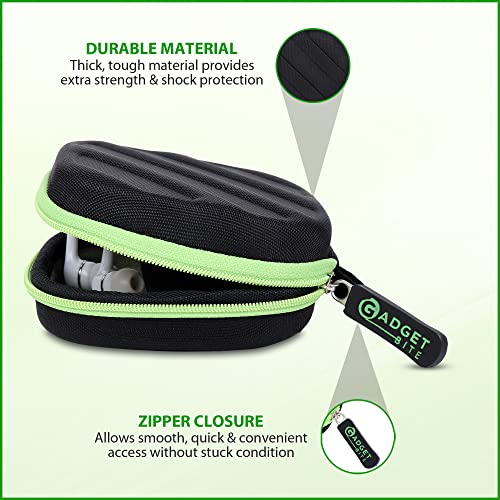 GadgetBite Earphone Carrying EVA Case for Earphones, Headset, Pen Drives, SD Cards - (Carry case only) (Black & Green) - Image 2