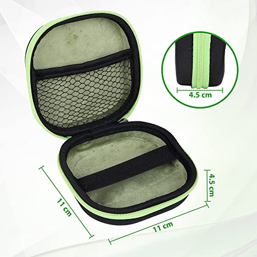 GadgetBite Earphone Carrying EVA Case for Earphones, Headset, Pen Drives, SD Cards - (Carry case only) (Black & Green) - Image 4