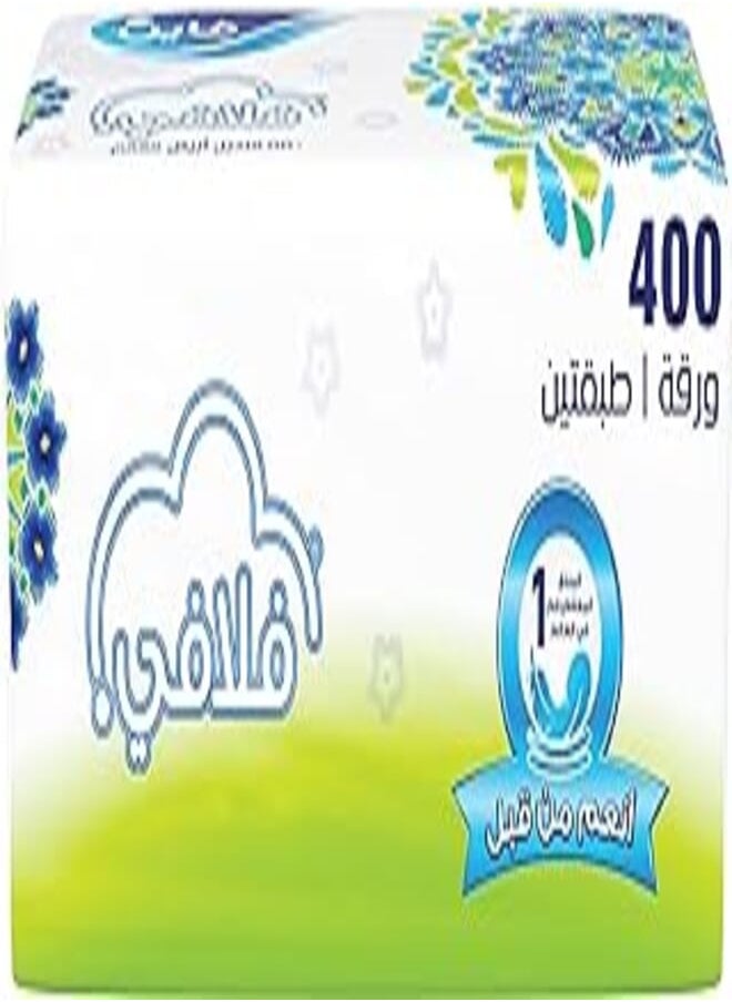 Fine - Fine Fluffy 2 Ply Facial Tissue Soft Pack, 400 Sheets 1 Pack - Image 1