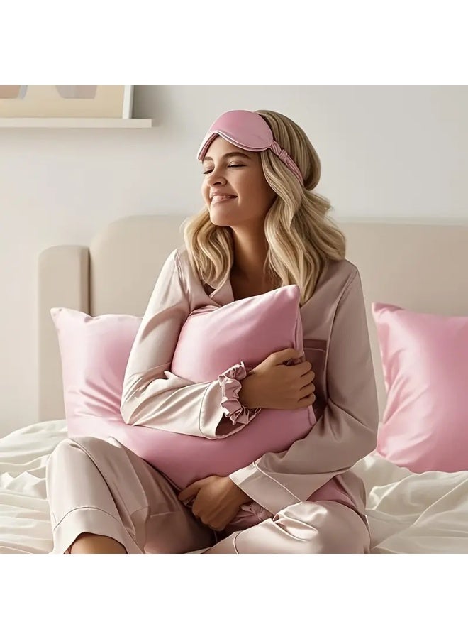 FLOWING Women's Satin Silk Soft Hat ,Satin Heatless Curls Overnight Hair Curlers to Sleep In Hair Curler Rollers No Heat Hair Wrap for Curls Headband, Satin Heatless Curling Headband for Women Long Waves Hair Volume - 6 PCS Sleep Deluxe Set - Image 2