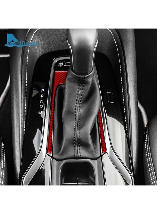 Red Carbon Fiber Dashboard Trim Stickers For Toyota Corolla 2019 2024 - Image 5
