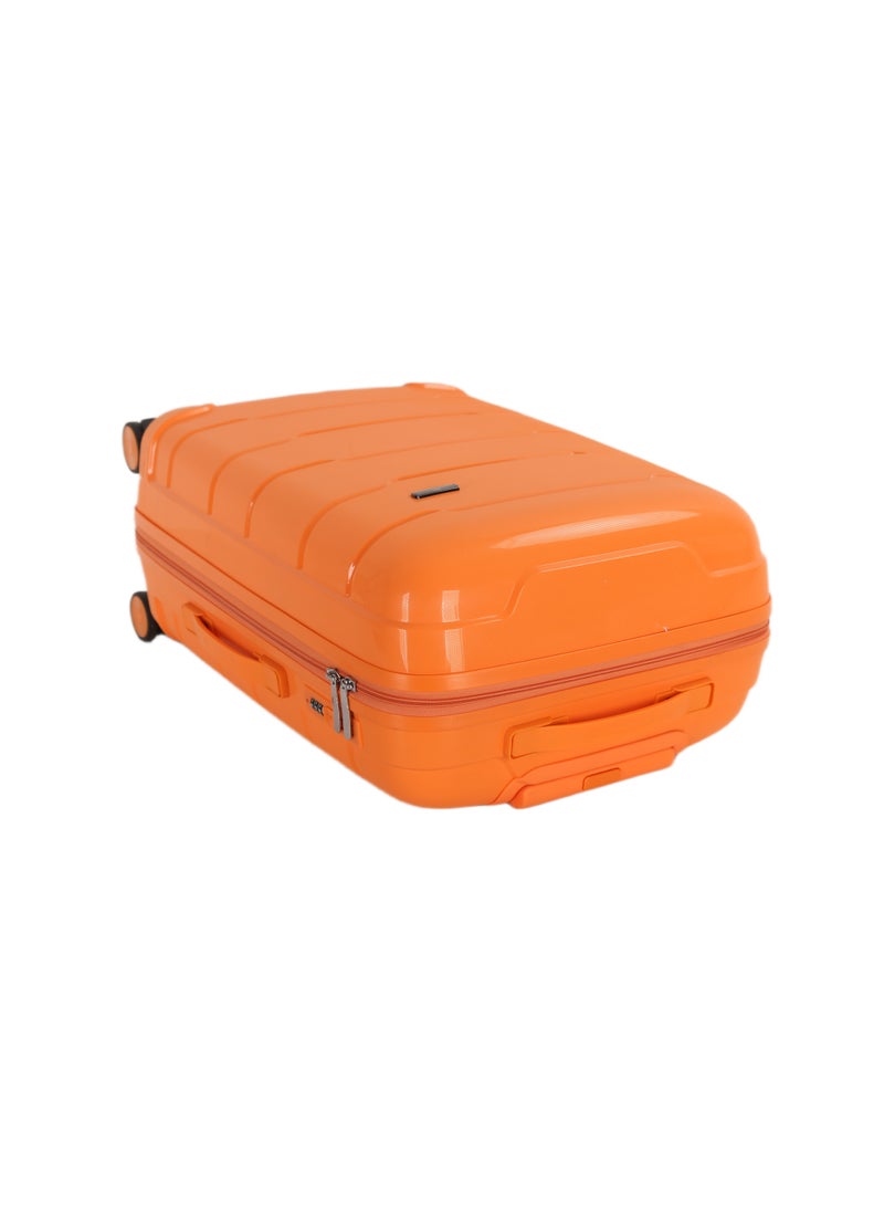 اتش تي مجموعة حقائب سفر إتش تي، من أربع قطع - حقائب متينة بهيكل صلب، مزودة بعجلات دوارة، ومقبض تلسكوبي، وسحابات مضادة للسرقة (13/20/24/28 بوصة، 13.5/49/80/116 لترًا، مجموعة سفر خفيفة الوزن، برتقالية) - Image 5