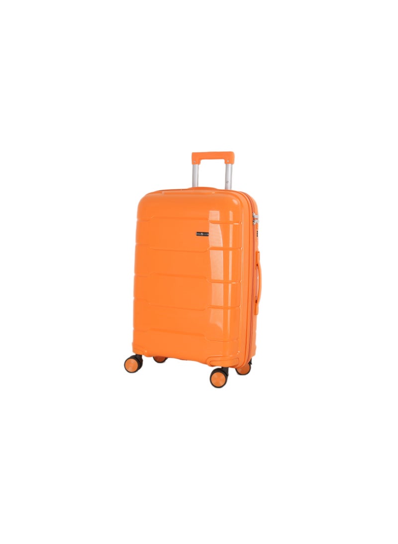 اتش تي مجموعة حقائب سفر إتش تي، من أربع قطع - حقائب متينة بهيكل صلب، مزودة بعجلات دوارة، ومقبض تلسكوبي، وسحابات مضادة للسرقة (13/20/24/28 بوصة، 13.5/49/80/116 لترًا، مجموعة سفر خفيفة الوزن، برتقالية) - Image 4