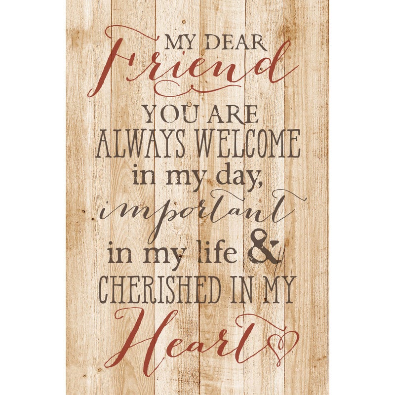 DEXSA My Dear FriendNew Horizons Wood Plaque with Easel  Made in the USA