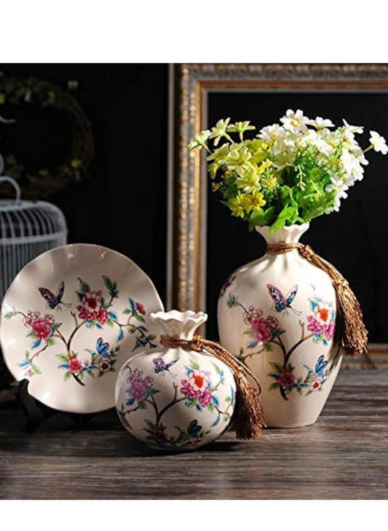 Generic - Vases Set For Home Decor, Ramadan Decor, And Bridal Decor - Suitable For Artificial Flowers, 3 Pieces Of Ceramic - Modern Decorative Vases (Various Shapes) - Image 1