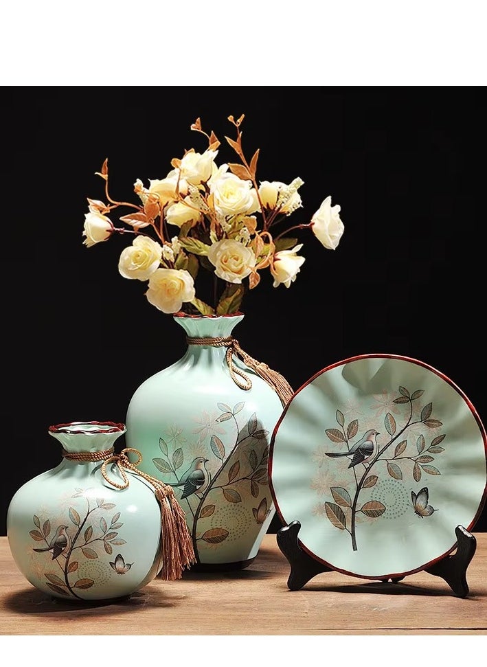 Generic - Vases Set For Home Decor, Ramadan Decor, And Bridal Decor - Suitable For Artificial Flowers, 3 Pieces Of Ceramic - Modern Decorative Vases (Various Shapes) - Image 1