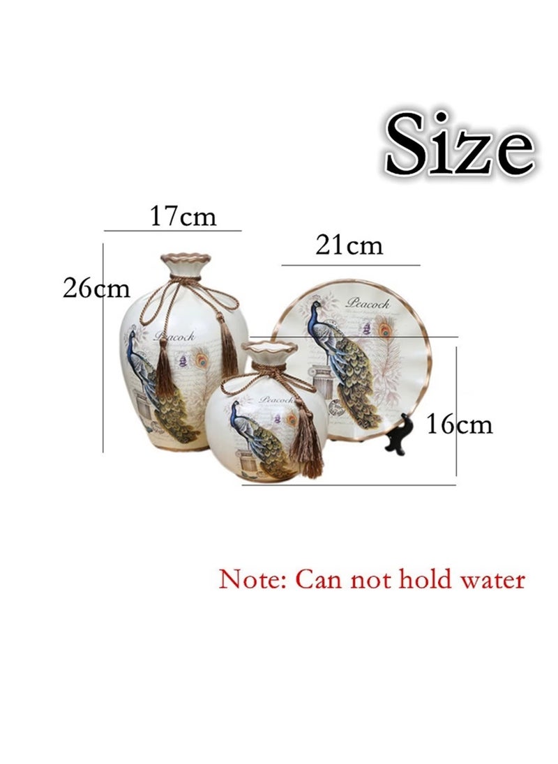 Generic - Vases Set For Home Decor, Ramadan Decor, And Bridal Decor - Suitable For Artificial Flowers, 3 Pieces Of Ceramic - Modern Decorative Vases (Various Shapes) - Image 1