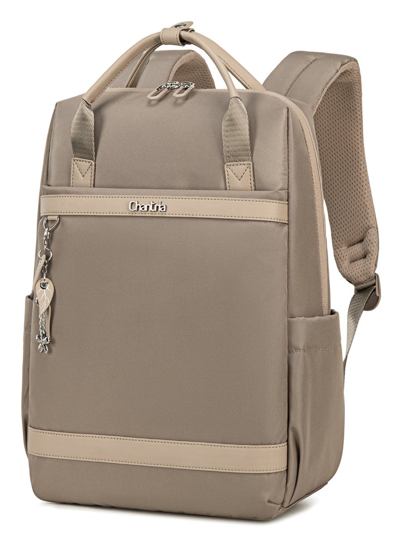 Chantria Premium Lightweight Laptop backpack for Women Water Resistant Multifunctional Anti-Theft Daypack with Separate Laptop Compartment, CB00639- Khaki - Image 1