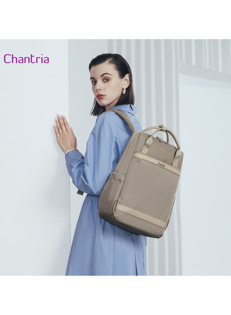 Chantria Premium Lightweight Laptop backpack for Women Water Resistant Multifunctional Anti-Theft Daypack with Separate Laptop Compartment, CB00639- Khaki - Image 5