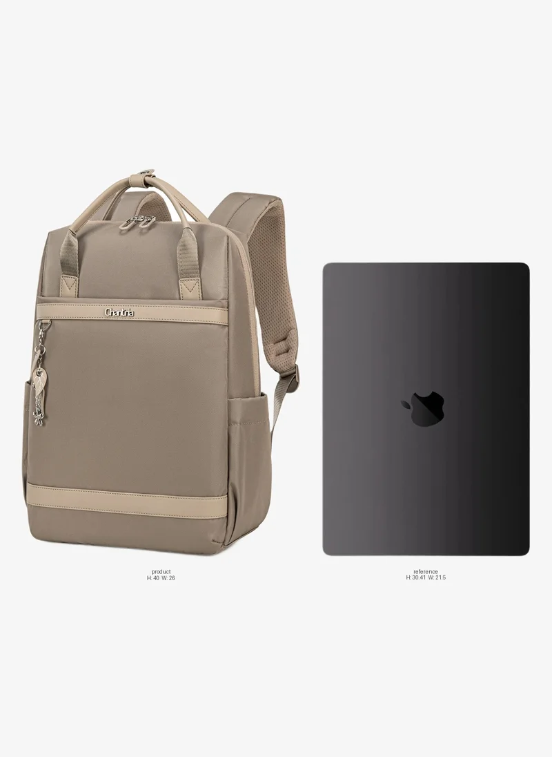 Chantria Premium Lightweight Laptop backpack for Women Water Resistant Multifunctional Anti-Theft Daypack with Separate Laptop Compartment, CB00639- Khaki