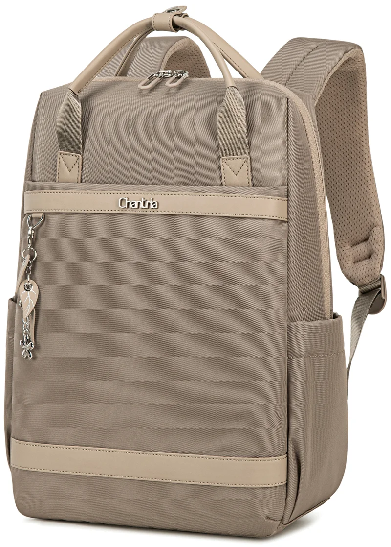 Chantria Premium Lightweight Laptop backpack for Women Water Resistant Multifunctional Anti-Theft Daypack with Separate Laptop Compartment, CB00639, Khaki