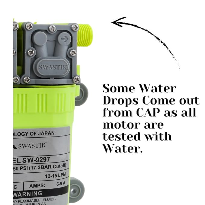 SWASTIK High Preesure 12v DC Battery Electric Portable Diaphragm Pump 250 PSI Double Motor Kit Used as Car Washer ac cleaning Agriculture Sprinkler Water Drip Irrigation Clearing House Shower Spray - Image 4