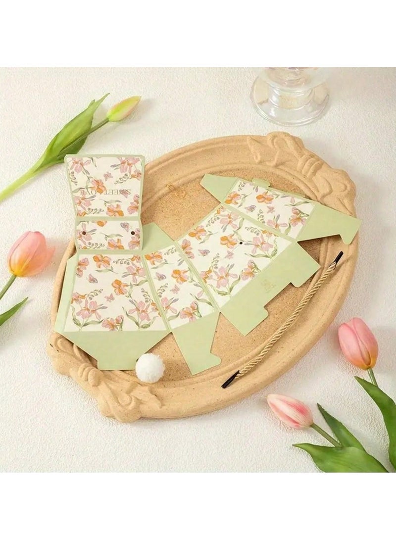 توزيعات عيد علب هدايا لتوزيعات هدايا العيد و أعياد الميلاد مثالية لتقديم الشوكولا والحلويات أو الهدايا مجموعة من 10 حبات مقاس( 11*13 cm) - Image 4