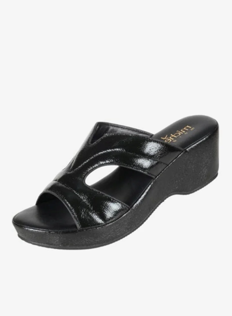 Michelle Morgan 092-2963 Michelle Morgan Ladies Wedge sandals4ZD19T Black
