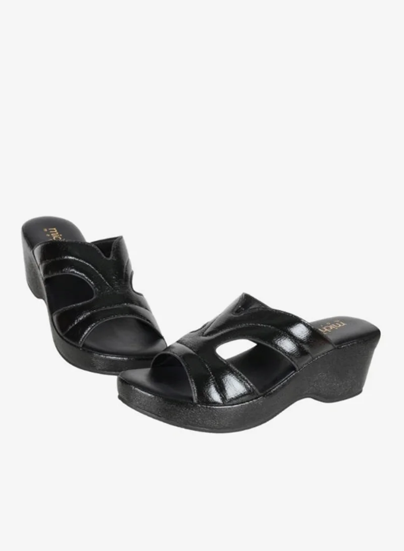 Michelle Morgan Black 092-2963 Michelle Morgan Ladies Wedge sandals4ZD19T Black for Women | Best Price UAE