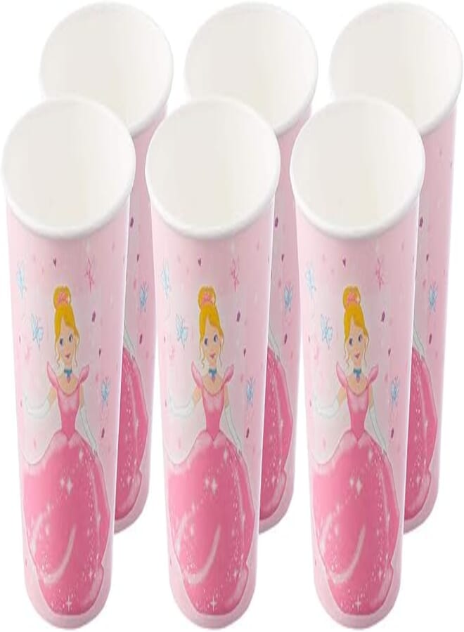 Party Princess Print Paper Cups Set - 6 Pieces