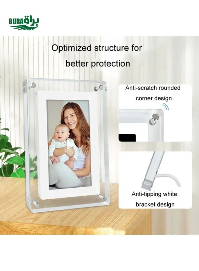 5 Inch HD Digital Photo Frame Crystal Advertising Player 1080P Motion Video Picture Display Player(US Plug) - Image 2