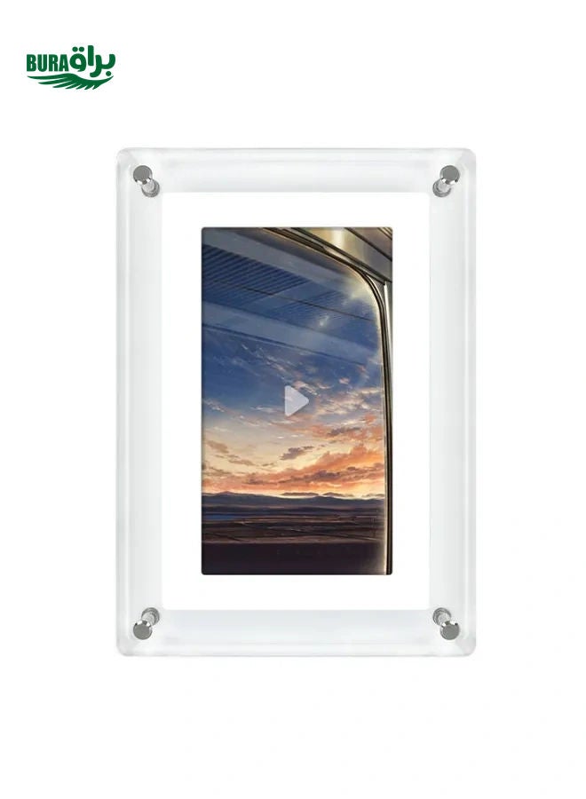 5 Inch HD Digital Photo Frame Crystal Advertising Player 1080P Motion Video Picture Display Player(US Plug) - Image 1