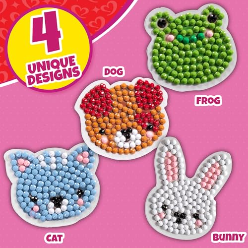 SCS Direct Pet Buddies Diamond Painting Kits (24ct)- Perfect Goodie Bag Party Favors for Kids Birthday Party -Each Includes Animal Gem Craft Activity & Sticker- Kids Multi-Item Party Favor Packs for Boys & Girls - Image 2