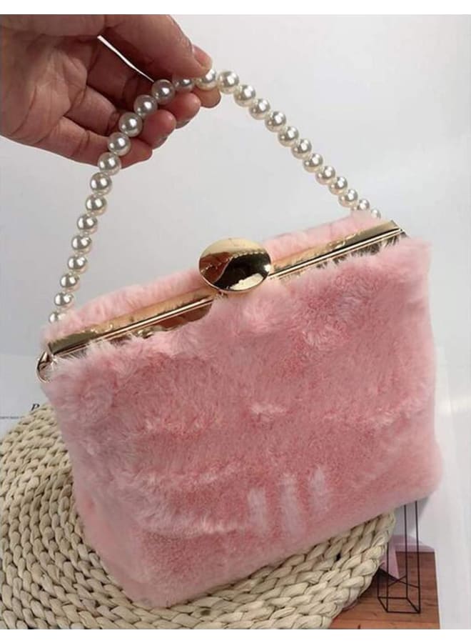 8PCS Pearl Bead Chain Strap Handbag Chain Bag Chain Purse Chain Shoulder Bag Chain Crossbody Chain Replacement Chain with Metal Buckles for Handbags Shoulder Bag Purse Clutch Bag  - Image 5