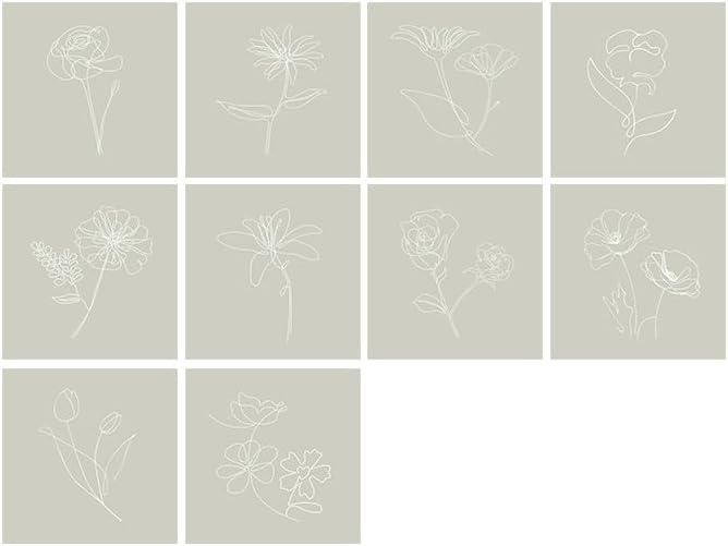 Alwayspon Self Adhesive Vinyl Wall Tile Stickers, 10Pcs 20cm/8inch Peel and Stick Tiles Transfer Vinyl Flooring Waterproof Splash Guard for Kitchen Bathroom, Sage Green - Image 4
