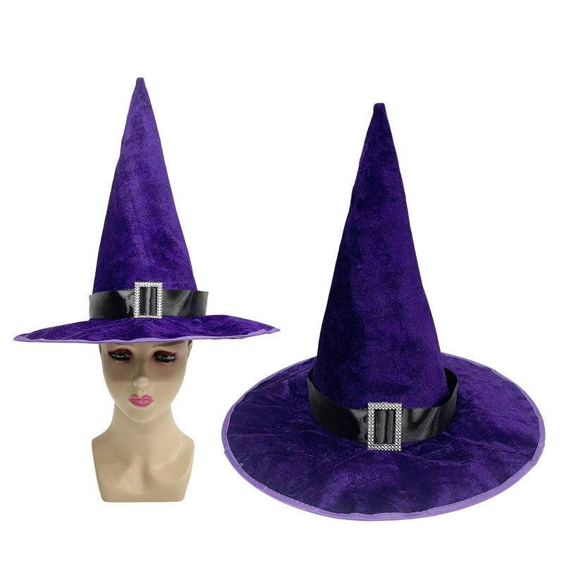 Halloween Witch Right Angle Hat Black Witch Elf Hat Party Hat Christmas Hat Red Wizard Hat - Image 3