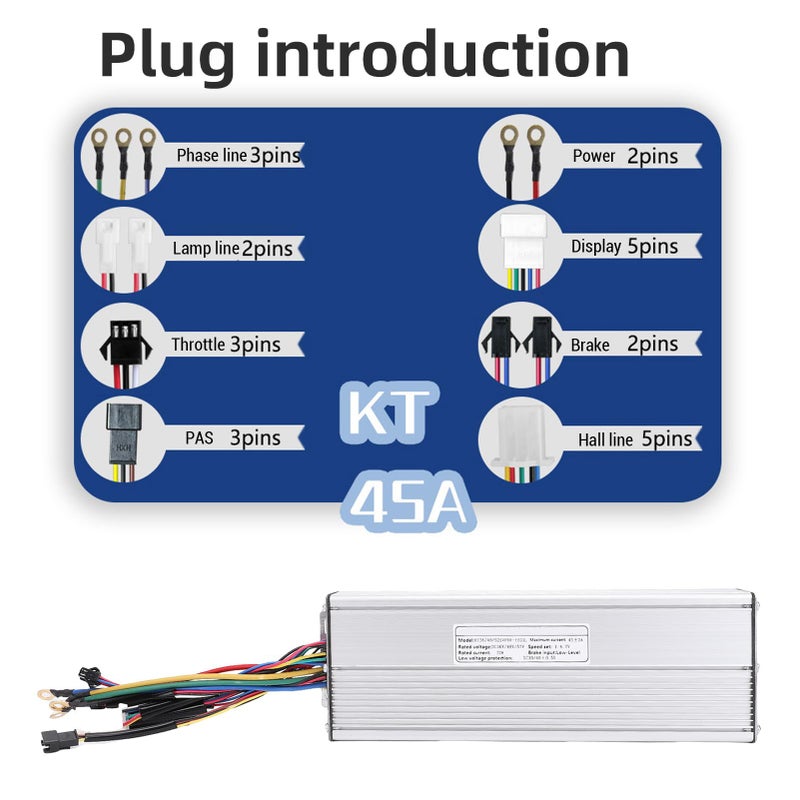 45A عالي الأداء 36V 48V 52V متحكم محرك موجة جيبية لمركبة الثلوج - Image 5