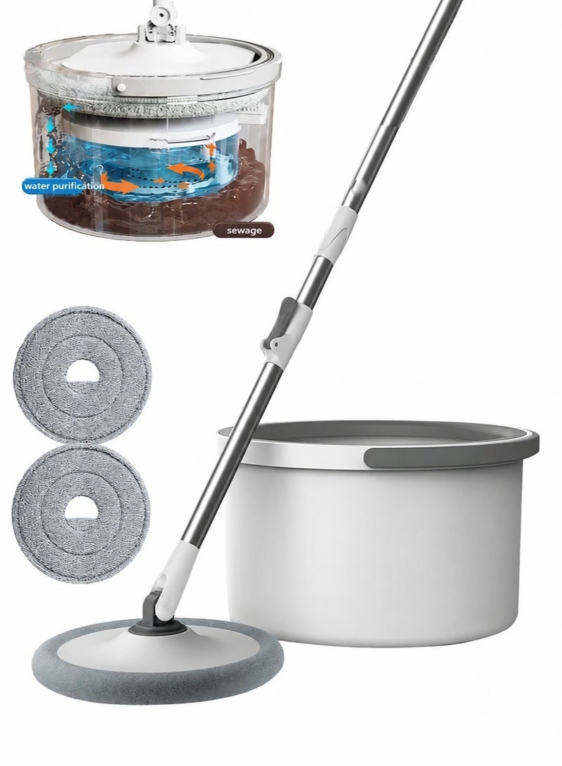 ALMUFARREJ Professional Microfiber Floor Mop with Two Extra Cloth Pads for Superior Cleaning - Image 1