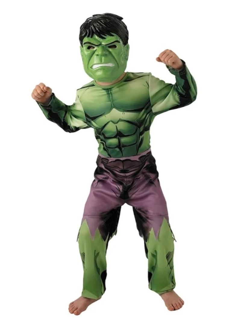 Hulk cartoon character design clothes with mask, luxury fabric for boys - Image 1