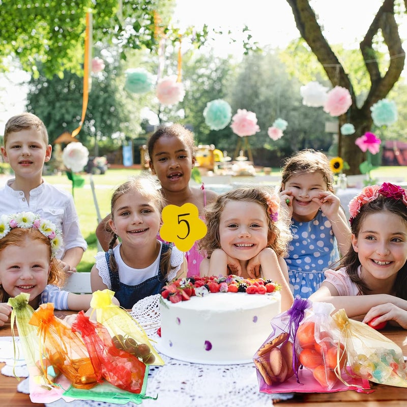 Woanger 150 Pieces Organza Gift Bags Bulk 6 x 9 Inch Drawstring Mesh Bags for Wedding Festival Birthday Party Baby Shower Candy Jewelry StorageMulticolor - Image 5