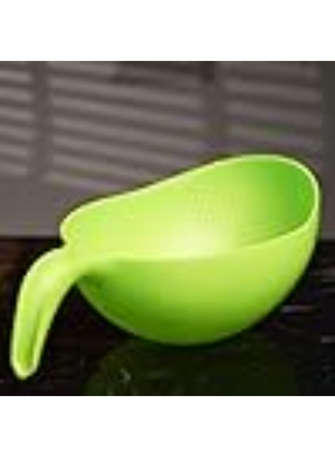 Clazkit مصفاة أو وعاء غسيل متعدد الأغراض من كلازكيت للأرز والفواكه والخضراوات، قد يختلف لون وعاء الأرز، مصنوع من البلاستيك - 10.2 × 17.5 × 24.3 سم - Image 1