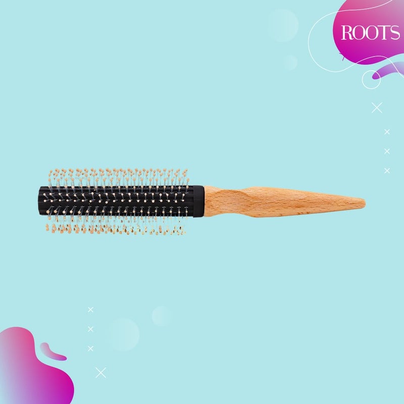 Roots  Wooden Hair Brushes  Rounded Paddle And Vented Styles For Healthy Glamorous Hair  Suitable For All Hair Type  For Men  Women  Lightweight and stylish Hair Brush  BWG12 - Image 3