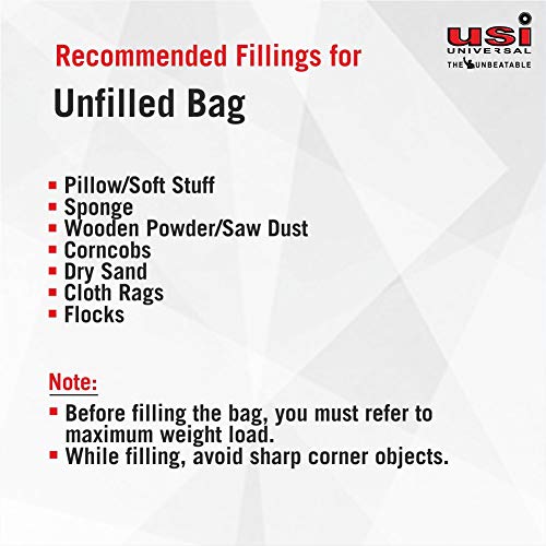 USI UNIVERSAL THE UNBEATABLE Boxing Punching Bag, 626C Classic Tough Canvas Un-Filled Boxing Bag, 90cm Punching Bag Without Chain for Kickboxing, Heavy 20oz Canvas Material, Reinforced Hitting Area - Image 4