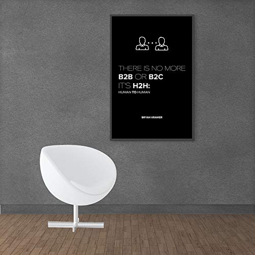 Inephos It is H2H Poster Art | Inspirational Posters for Offices (Size: 8 inch X 12 inch, Framed, Laminated Print) - Image 1