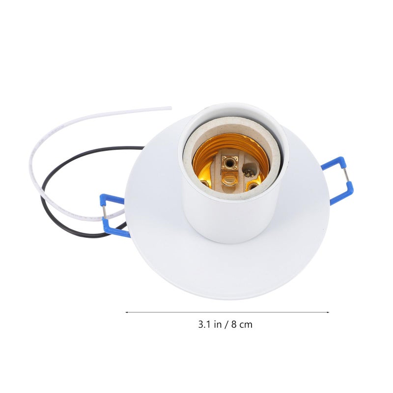 Ceramic Lamp Socket Round Threaded Holder Screw Base for DIY Light Fixtures and Ceiling Lights Easy Installation - Image 3