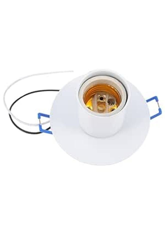Ceramic Lamp Socket Round Threaded Holder Screw Base for DIY Light Fixtures and Ceiling Lights Easy Installation - Image 1