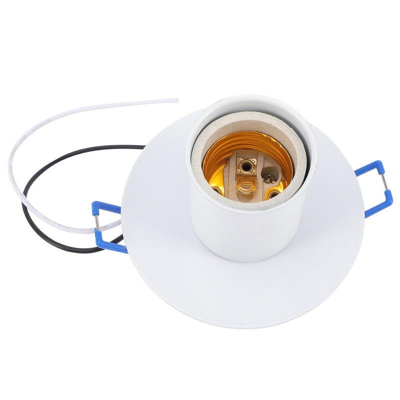 Ceramic Lamp Socket Round Threaded Holder Screw Base for DIY Light Fixtures and Ceiling Lights Easy Installation - Image 2