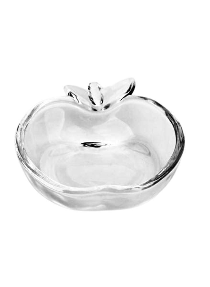 Glass Apple Shape Glass Bowls – Elegant Clear Serving Bowls for Dessert & Snacks (3 Pcs) - Image 1