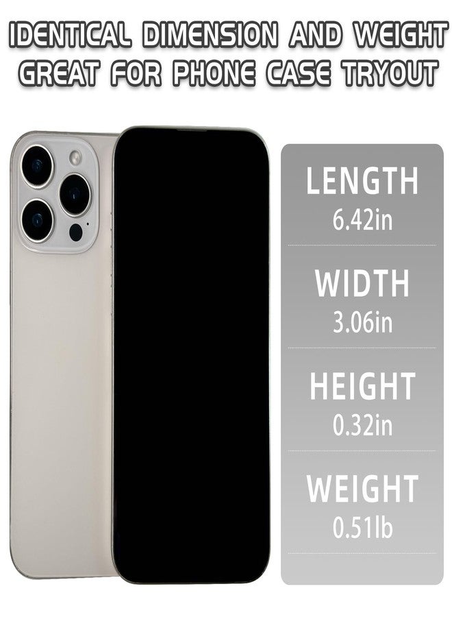 Faawxlo Fake Phone Dummy Prop Phone, Black Screen Decoy PhonePear PhoneNon-Working Phone16 Pro for Kid Play, Display PhoneLook Like Real Phonepro max16 ((16ProMax,White Titanium,Black Screen) - Image 2