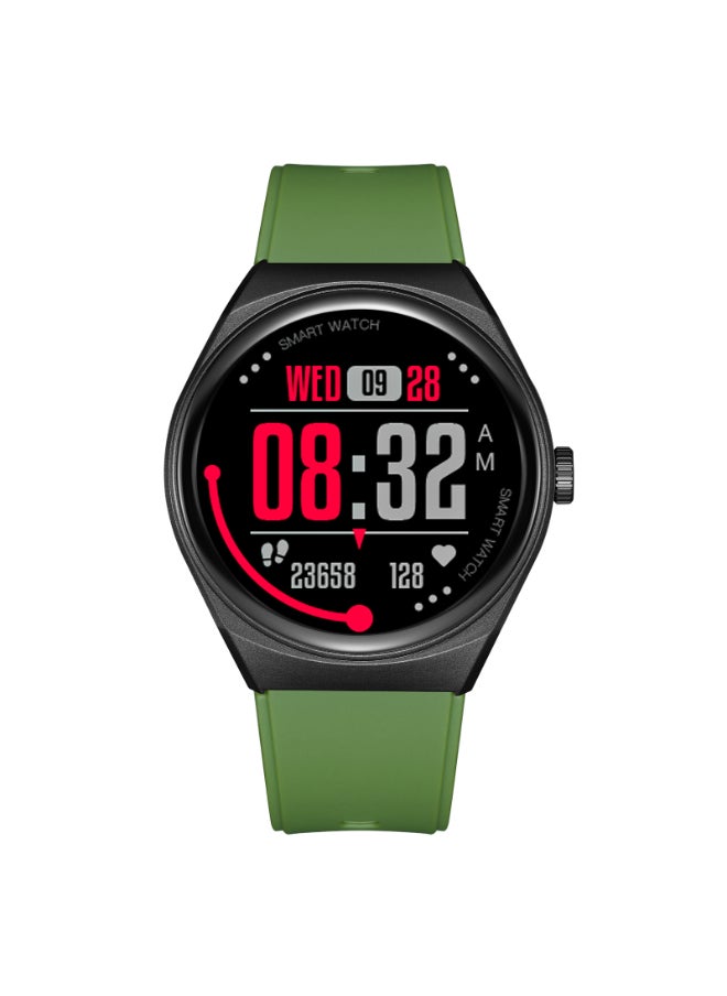 KENNETH SCOTT Kenneth Scott KG10SE-XSBBH Unisex Smart Display Watch & Silicone Strap Black & Olive Green  - Image 1