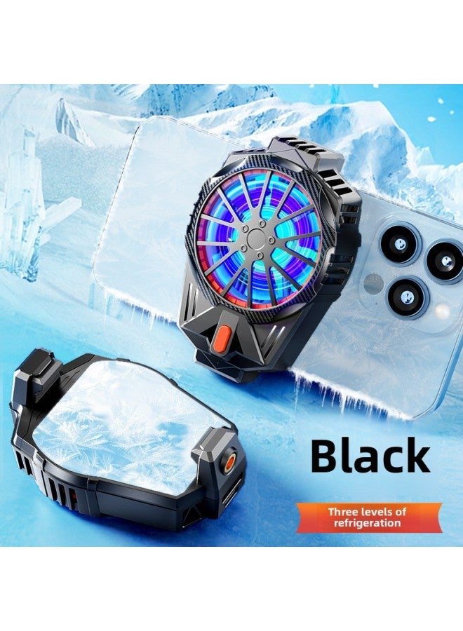 Mobile Phone Radiator Semiconductor Refrigeration Mobile Phone Cooling Cooling Artifact For Millet Black Shark Ice Back Clip 2pro-Product Color:X57 Black [Semiconductor Third Gear Cooling]]  - Image 1