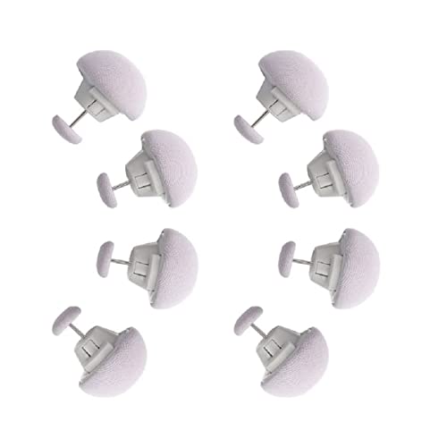 SHFTI - Mushroom Quilt Fixing Clips - Duvet Cover Holder with Buttons - Non-Slip Blanket Pins - Durable Cotton Design - Easy Install & Remove - for Quilts, Sheets, Curtains, Towels, 8 Pack (Grey) - Image 1