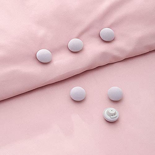 SHFTI - Mushroom Quilt Fixing Clips - Duvet Cover Holder with Buttons - Non-Slip Blanket Pins - Durable Cotton Design - Easy Install & Remove - for Quilts, Sheets, Curtains, Towels, 8 Pack (Grey) - Image 4