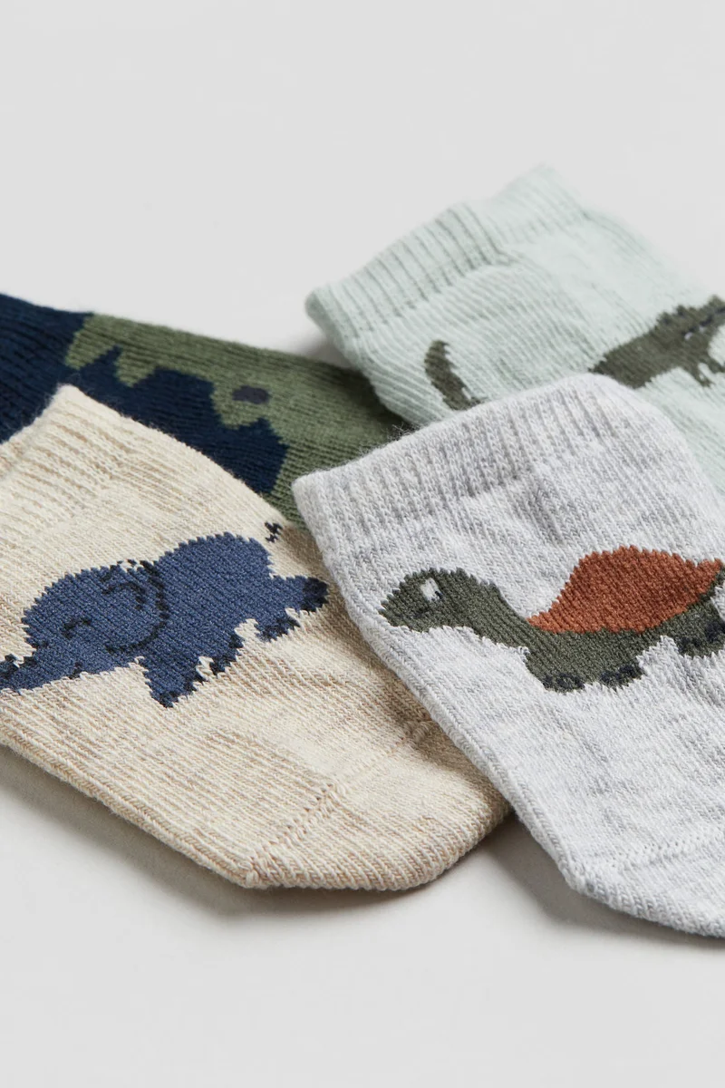 H&M 4-pack shaftless socks