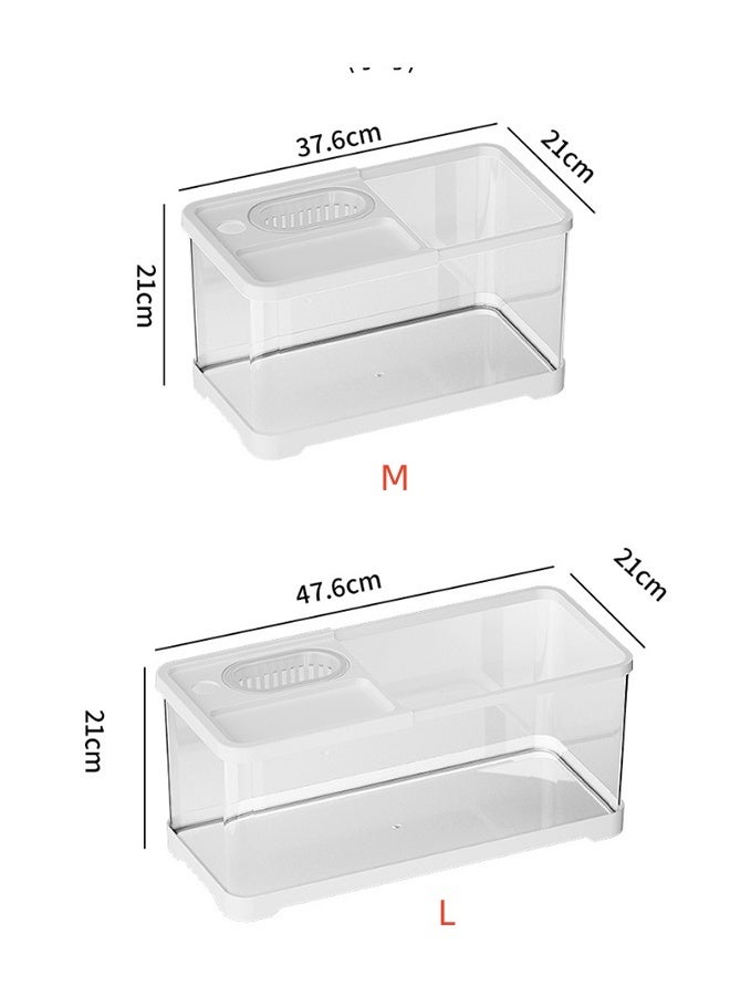 JCB CHIC 4K Ultra Clear Ecological Fish Tank ，360° View Desktop Aquarium with Quiet Filtration System, LED Grow Light and Planter，Aquarium Glass Betta Fish Tank Starter Kits Starter Kit For Home Office Decor, Betta Fish(M) - Image 3