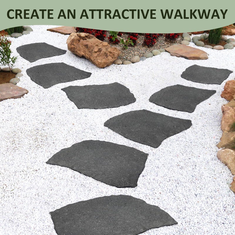 Sekcen 3 Pack Rubber Stepping Stones Outdoor Garden Rubber Pavers Pathway Walkway Paving Stones - Image 4