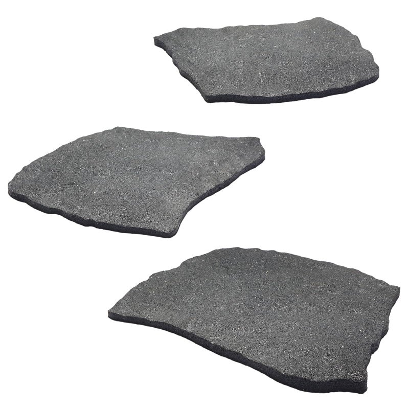 Sekcen 3 Pack Rubber Stepping Stones Outdoor Garden Rubber Pavers Pathway Walkway Paving Stones - Image 1